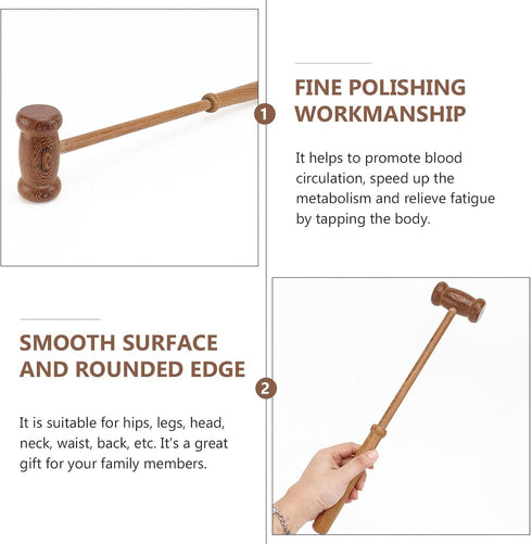 Hammer Hammer Handheld Massage Tool Neck Massage Wooden Body Massager Back Pounding Fitness