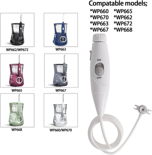 Replacement Parts for Waterflosser Wand Handle Head, Aquarius WP-660 WP-662 WP-670 WP-672, Oral Irrigator (WP660 White)