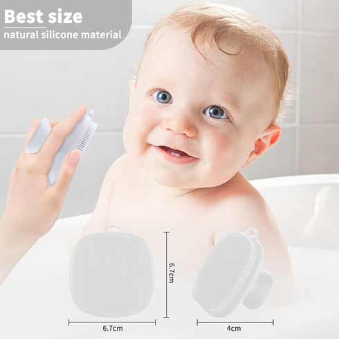 VWMYQ Silicone Face Scrubber for Men, Waterproof Facial Cleansing Brush for Exfoliating and Skin Care (White)