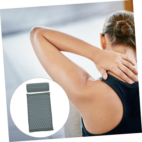 Set, Acupoint Massage Mat and Pillow Washable Yoga Relief Mat with Carry Bag, Portable Back and Neck Relaxation Massage