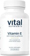 Vital Nutrients Vitamin E with Mixed Tocopherols | Antioxidant Support for Cardiovascular Health | 100 Softgels
