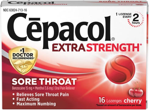 Cepacol Throat Drop Lozenges, Maximum Strength, Cherry, 16 Count