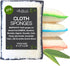 Whiffkitch Bamboo Fiber Kitchen Sponges, Washable Non Scratch Dish Sponge Set for Dishes & Countertops, 4-Pack