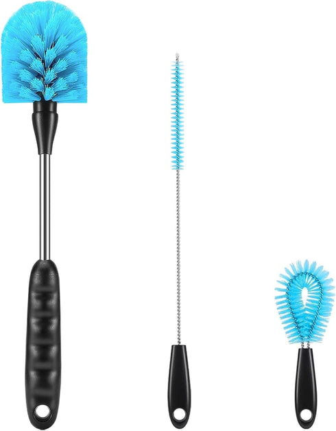 Rkddo 12.2 inch Bottle Brush Set of ThreeWashable Coffee Cups, Water Bottles, Baby