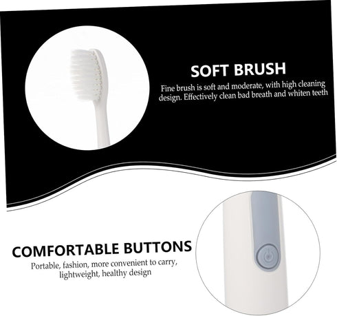 HINTRMENT Electric Toothbrush for Adults, Waterproof Soft Bristle Sonic Toothbrush with Rechargeable Battery, Portable