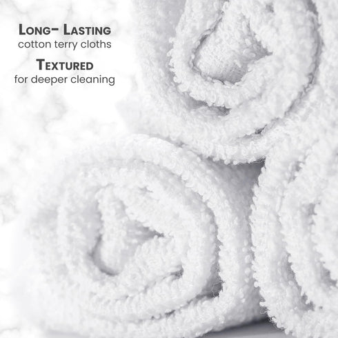 IMPERIAL TOWELS Pack 60) 14"x17" Terry Bar Mop Towels (Value of Size Absorbent and Durable, Multipurpose Cleaning Rags