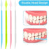 200Pcs Double Head Dental Toothpicks, 50pcs/Box - Plastic Toothpick for Interdental Cleaning