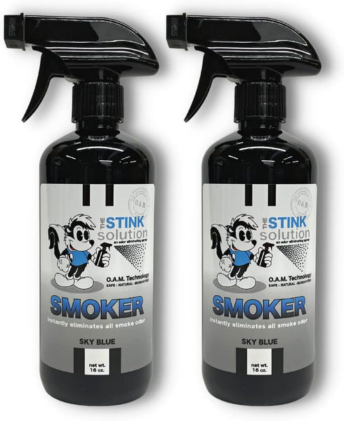 Smokers Odor Eliminating Spray, Long-Lasting Smoke Odor Removal Formula, New Sky Blue Scent, 16 Fl Oz (Pack of 2)