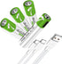4 Pack AAA Rechargeable Batteries, Lithium-ion 750mWh, 1.5V with USB Type C Port Charger