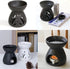 Essential Oil Burner for Home Bedroom Decor, Ceramic Wax Burner, Aromatherapy Tea Light Burner, Christmas Gift (Black)