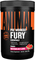 Animal Fury Pre Workout Powder Supplement for Energy and Focus, 5g BCAA, 350mg Caffeine, Watermelon, 16.96 Ounce