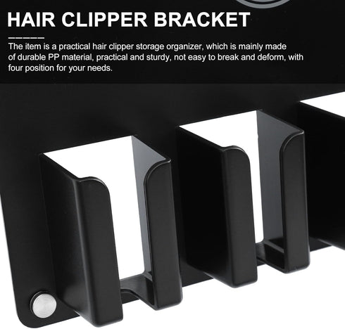 POPETPOP Barber Hair Holder, Wall-mounted Hair Clipper Storage Rack, Organizer Hanger for Barbers Salon Accessories