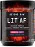BEYOND RAW LIT AF Pre-Workout Powder | Advanced Formula | 20 Servings | Sweet & Tart | Contains Caffeine, L-Citruline,