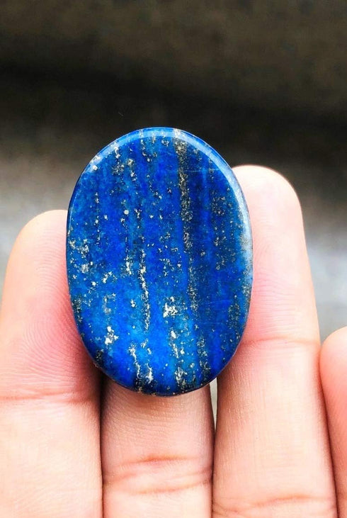 crystalmiracle Beautiful Lapis Lazuli Worry Stone, 1 Inch Positive Energy Crystal for Reiki Meditation Gifts