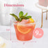Prestee 50-Pack Clear Plastic Party Cups, 9 oz for Cold Beverages, Durable Disposable PET Cups