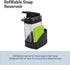 Casabella Sink Sider Solo Kitchen Soap Pump and Sponge Caddy - Black/Chrome 2-in-1 Design