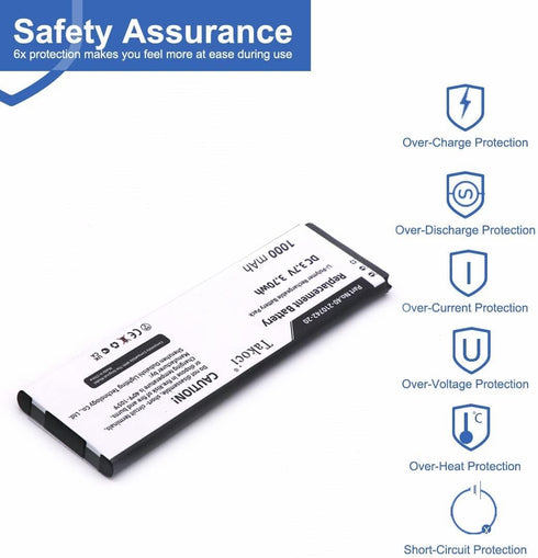 ATB-1800-SY5530 Replacement Battery for RTI T2i T2X T3X T1 T2+ T2B T2C T2Cs T3 Remote Control, 1000mAh
