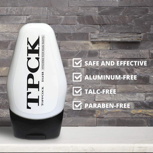 TPCK ToppCock Silver Leave-On Hygiene Gel for Man Parts, 90ml Odor Neutralizer, Male Care (Pack of 2)