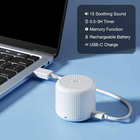 Machine,15 Portable Sound Machine for Baby Adults,LEICEX Travel Sound Non-Looping Sound Timer and Memory Play, Mini