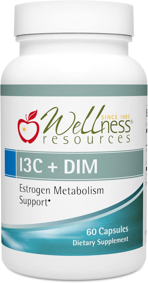 Wellness Resources I3C + DIM - 60 Capsules, Healthy Estrogen Metabolism & Detoxification Supplement