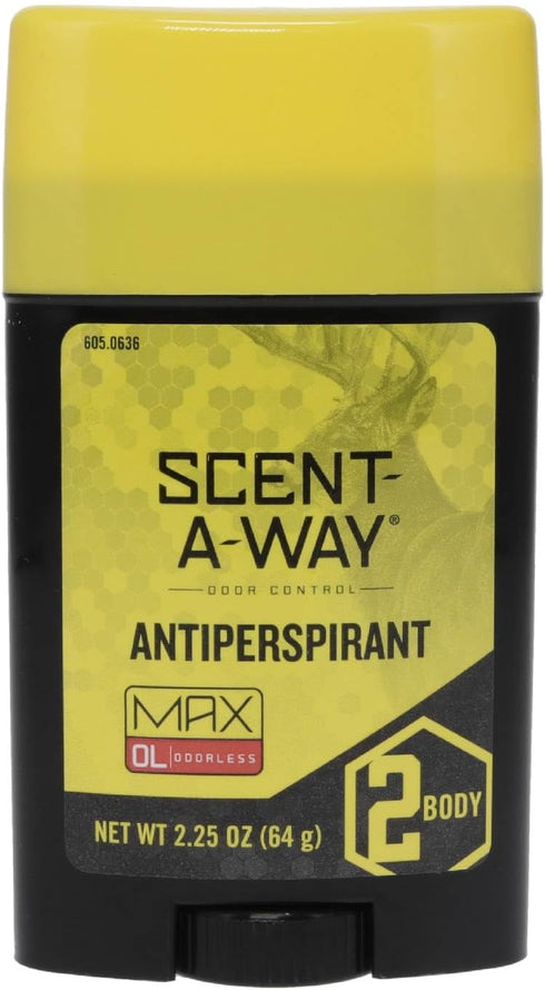 Hunters Specialties Scent-A-Way MAX Odorless Antiperspirant, 2.25 Oz, for Hunters, Trappers, Anglers