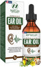 Organic Ear Oil for Ear Infection - Natural Eardrops for Pain, Swimmer's Ear & Wax Removal Remedy