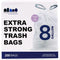 Plasticplace 8 Gallon Trash Bags ¦ 0.7 Mil ¦ Lavender and Soft Vanilla Scented Garbage Can Liners ¦ 22" x 22" (200 Count), White by Plasticplace