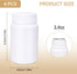 Empty Plastic Pill Bottle 100cc, 4 Pack, Smooth Screw Lid for Liquid, Solid, Powder, Reagent Chemical Container