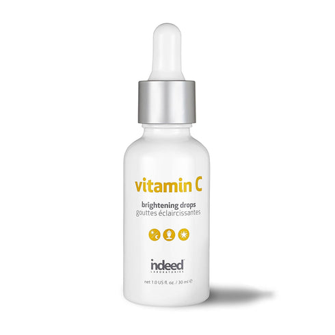 INDEED LABS Vitamin C Brightening Drops, Lightweight Facial Serum with Hyaluronic Acid