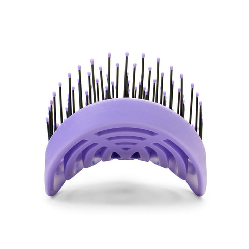 NuWay 4HAIR DoubleC U.S. Patented Double Curved Detangling Brush - Hair Dryer Safe (Violet)