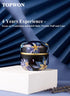 Topwon Powder Case with Puff, 3.15" BPA Free, Fluffy Plush Container, Baby Women's Body Loose Dusting Powder Box, Blue