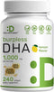 DEAL SUPPLEMENT DHA Supplements - 240 Softgels, Burpless, Lemon Flavor, 1000mg DHA + 500mg EPA