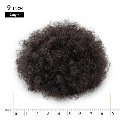 Yinmei Baibian Kinky Curly Ponytail Hair Extensions - Afro Puff Drawstring Ponytails with Two Clips for Women Girls