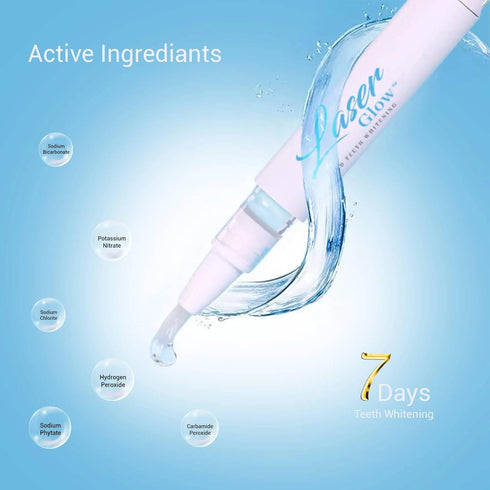Generic LaserGlow Professional Teeth Whitening Gel, 44% Carbamide Peroxide Gel, 2 mL Syringe for Sensitive Teeth