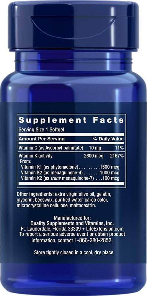 Life Extension Super K with Advanced K2 Complex, 90 Softgels