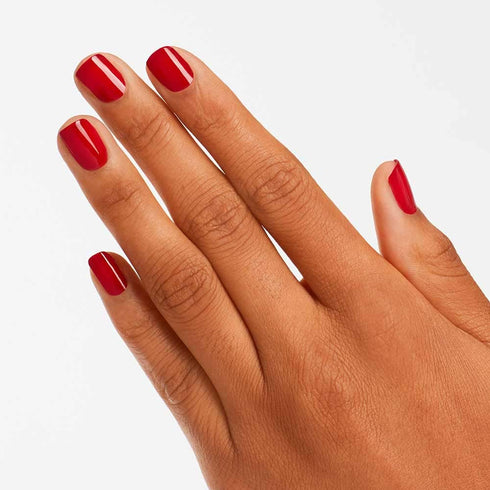 OPI Nail Lacquer Nail Polish, Opaque Dark Red Crème, Chip Resistant, Vegan, Fast Drying