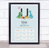 The Card Zoo New Baby Birth Details Christening Nursery Dinosaur Initial U Gift Print