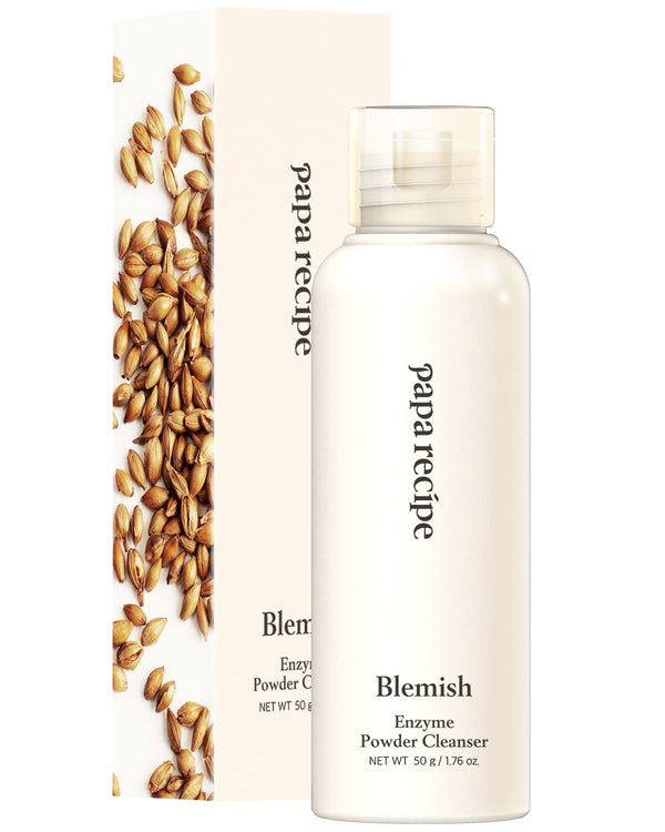 Papa Recipe Blemish Enzyme Powder Cleanser - Soft Exfoliating Facial Wash for Sensitive Skin (50g, 1.72oz) - Korean