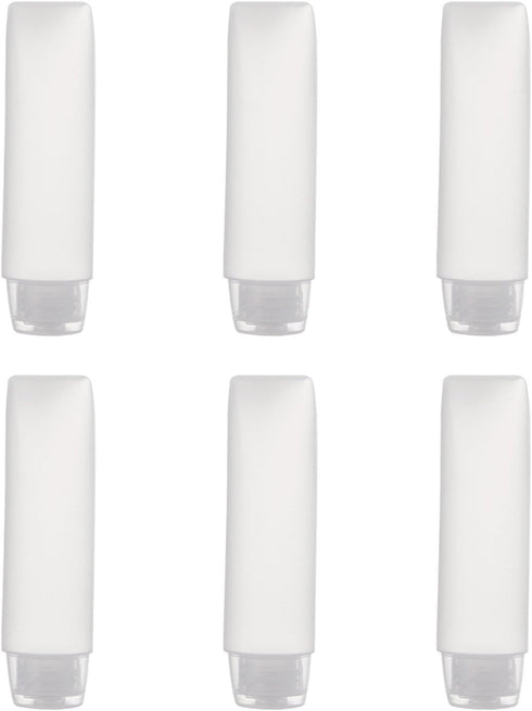 OTO 6 Pack Travel Size Plastic Squeeze Bottles for Liquids, 30ml/1 Fl. Oz TSA Approved Makeup Containers