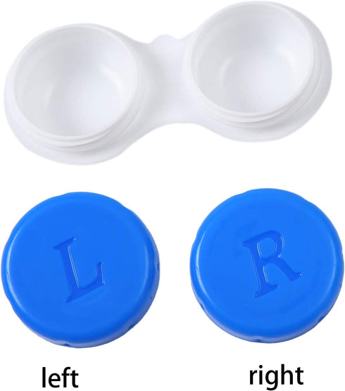 Elcoho 24 Pack Contact Lens Cases, Holder Box for Left/Right Eyes, 6 Colors