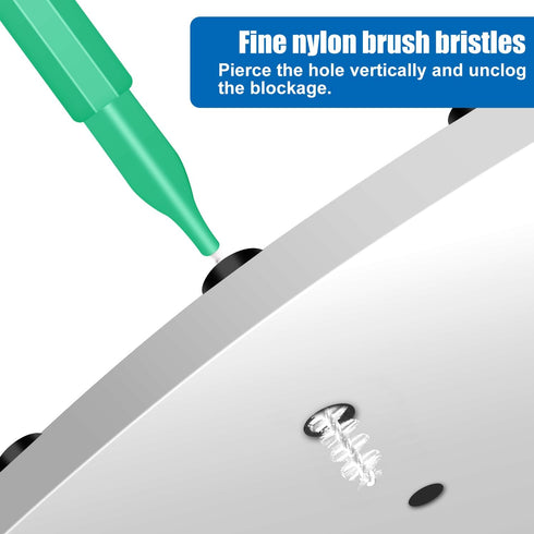 30pcs Shower Head Cleaner Tools - Multi-Sized Tiny Brushes for Anti-Clogging Cleaning (Green)
