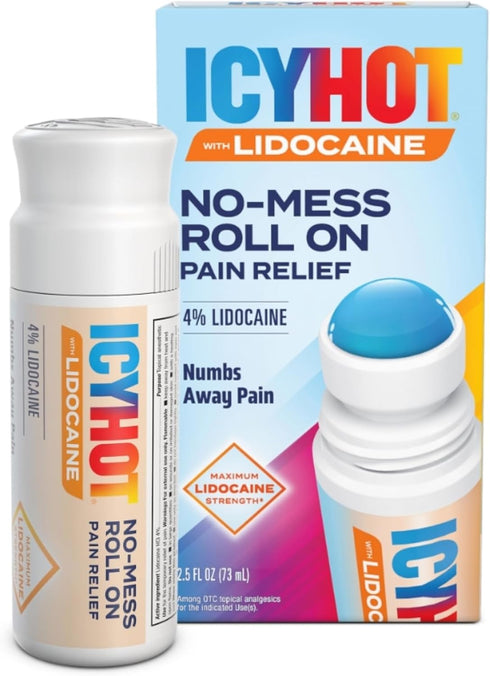 Icy Hot Maximum Strength Lidocaine Pain Relief Liquid - No-Mess Applicator, 2.5 Ounces