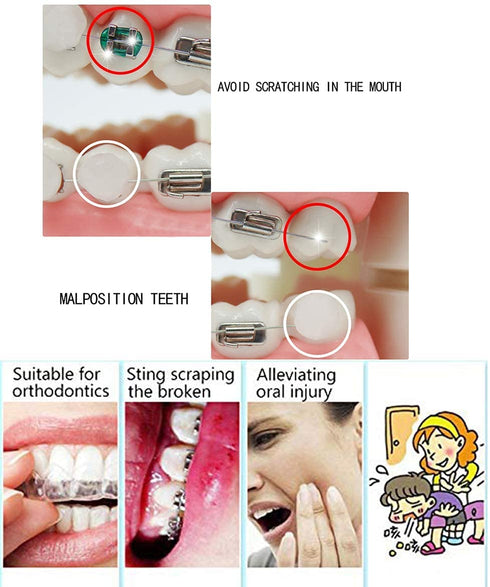 Dental Oral Care Orthodontics Wax with Fruit Smell, Flavored Gum Protection for Brace Wearers (6 Boxes)