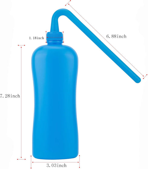500ML Colostomy Bag Cleaning Tool, Reusable Plastic Cleaning Bottle for Stoma Bags, Colostomy Supplies, Blue