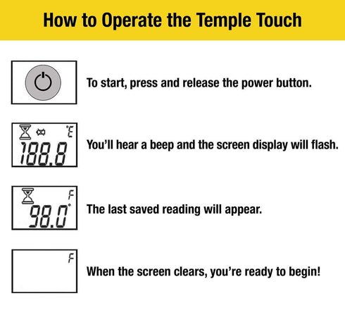 ADC Temple Touch Digital LCD Fever Thermometer, Non-Invasive Quick Read for Babies, Kids, and Adults
