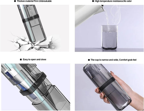 Travel Toothbrush Case, Portable Multi Function Holder with Dispenser, Toiletry Organizer for Camping, Gym