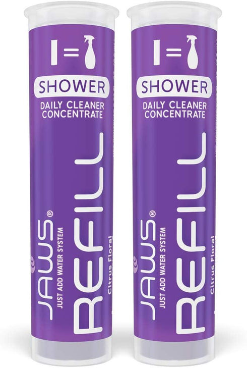 JAWS Daily Shower Cleaner Refill Pack. Includes 2 Refill Pods. Refillable Cleaning