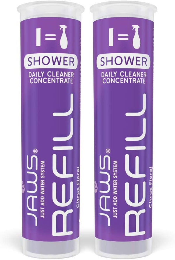 JAWS Daily Shower Cleaner Refill Pack. Includes 2 Refill Pods. Refillable Cleaning