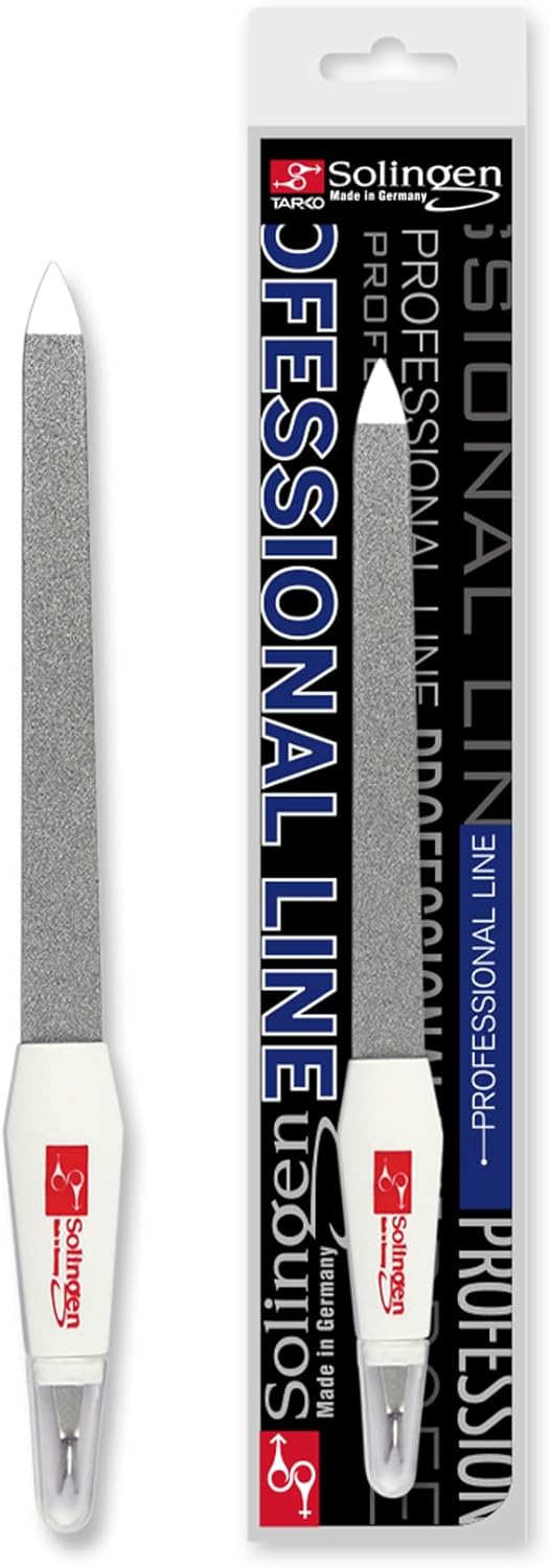 Professional Nail File - Stainless Steel Cuticle Trimmer, 2 in 1 Tool for Hand & Foot Care, Sapphire Files & Cutter