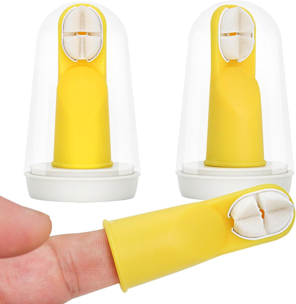 Finger Toothbrush for Toddlers 1-3, Soft Silicone Infant Oral Cleaner with Travel Case, 2 Pcs